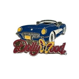 Dollywood Classic Car Convertible Blue Thunderbird Souvenir Enamel Lapel Pin